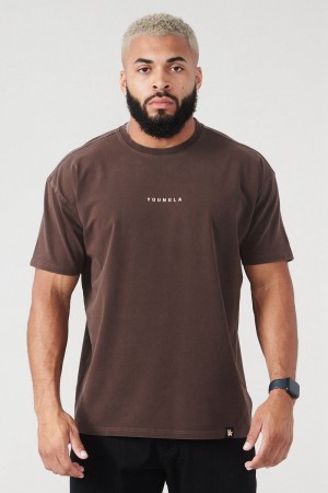 Young LA 401 Essential Jacked Tees Dark Brown Canada | LONQ-14829