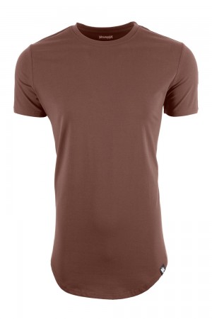 Young LA 402 Perfect Tee - Scallop Bottom Brown Canada | DRGZ-73895