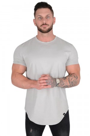 Young LA 402 Perfect Tee - Scallop Bottom Light Grey Canada | WZEP-40372