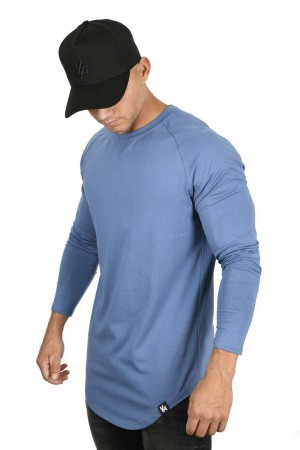 Young LA 410 Perfect Raglan Long Sleeve Shirts Blue Canada | GHMJ-23809