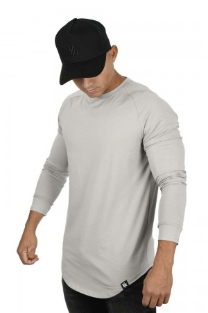 Young LA 410 Perfect Raglan Long Sleeve Shirts Light Grey Canada | AOXV-24913