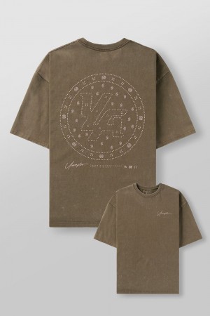 Young LA 4111 - Bandana Heavyweight Tees Olive Canada | WRXU-12954