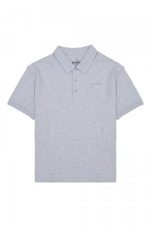 Young LA 412 Jacked Polo Tees Grey Canada | TKOS-73601