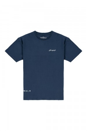 Young LA 414 Signature Tees Dark Blue Canada | MZPI-82193