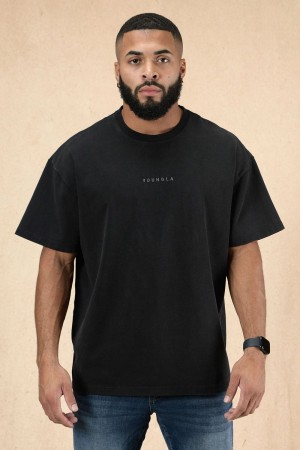 Young LA 420 Essential Oversized Tee Black Canada | AVOH-26438