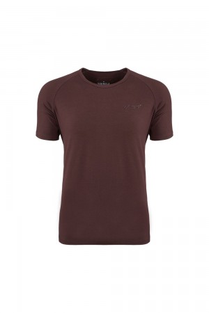 Young LA 422 Fitted Delt Tee Burgundy Canada | NGOI-03192