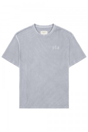 Young LA 427 Summer Waffle Tees Grey Canada | PLQV-59186