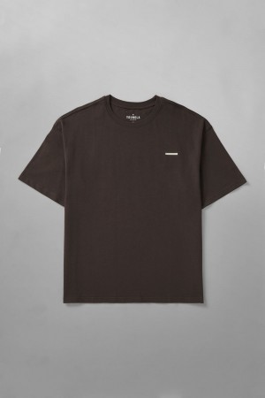 Young LA 436 Stamped Tees Brown Canada | YOXM-31095