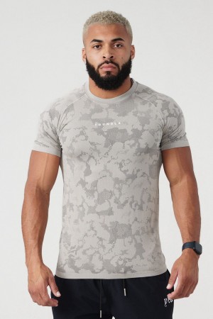 Young LA 437 Digital Compression Tees Light Grey Canada | GBIR-53401