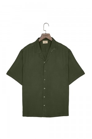 Young LA 444 - Tulum Shirts Olive Canada | BMYV-41305