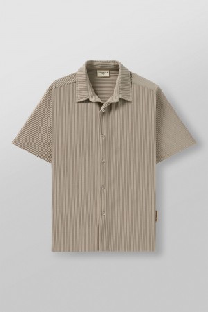 Young LA 448 - Pleated Festival Shirts Beige Canada | HDOI-52104