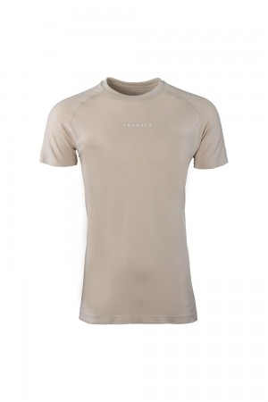 Young LA 454 New Gen Compression Tee Beige Canada | FBHM-73024