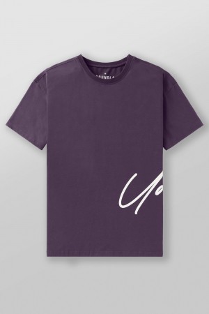 Young LA 462 - Side Signature Tees Purple Canada | DOXK-35768