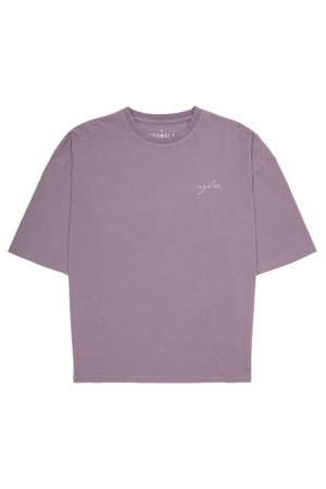 Young LA 464 Skyline Super Sized Tees Purple Canada | CFEQ-87910