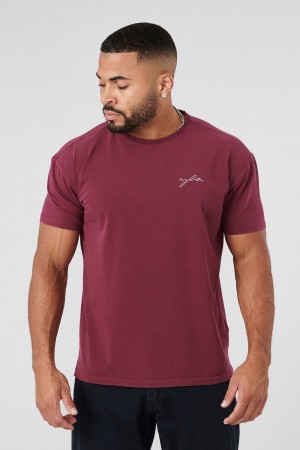 Young LA 466 Tailored Tees Burgundy Canada | RCLX-43582