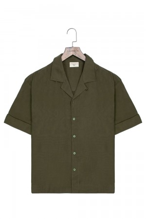 Young LA 468 Clase Shirts Olive Canada | NWKE-53804