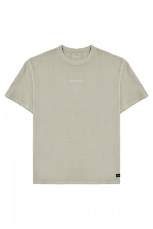 Young LA 472 - Mellow Logo Tees Olive Canada | NBLX-13698