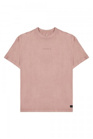 Young LA 472 - Mellow Logo Tees Pink Canada | CBMF-53046