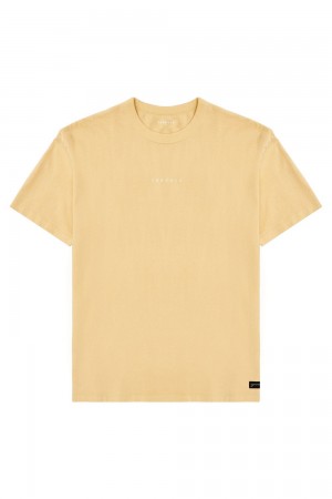 Young LA 472 - Mellow Logo Tees Yellow Canada | IHGD-46078