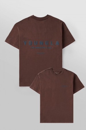 Young LA 473 - Immortal Club Tees Dark Brown Canada | HTCE-10982