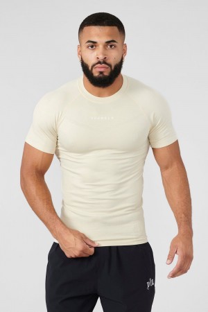 Young LA 475 Supervillain Compression Tees Beige Canada | HTCW-68903