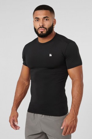 Young LA 476 - Stealth Compression Tees Black Canada | LYEO-62845