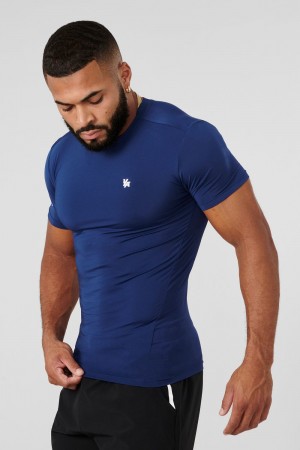 Young LA 476 - Stealth Compression Tees Dark Blue Canada | EUGT-36527