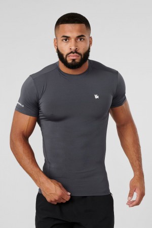 Young LA 476 - Stealth Compression Tees Grey Canada | MNSJ-27683