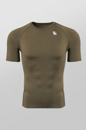 Young LA 477 - Combat Compression Tees Olive Canada | AZMF-27560