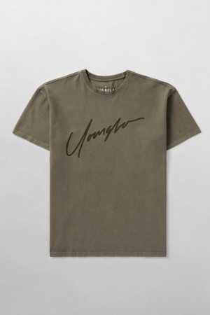 Young LA 479 - Tonal Tees Olive Canada | HXZA-30627