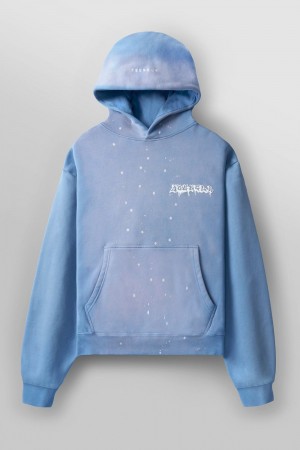 Young LA 5081 - Graffiti Hoodies Blue Canada | YHXG-71093