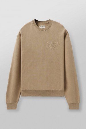 Young LA 5092 - Effortless Sets - Crewnecks Khaki Canada | QEHO-57034