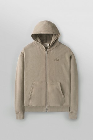 Young LA 514 - Monarch Zip-Up Hoodie 2.0 Beige Canada | DROF-62719