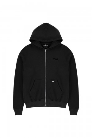 Young LA 515 Monarch Zip-Up Hoodie Black Canada | XZLV-86930