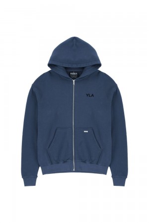 Young LA 515 Monarch Zip-Up Hoodie Blue Canada | WHQI-27401