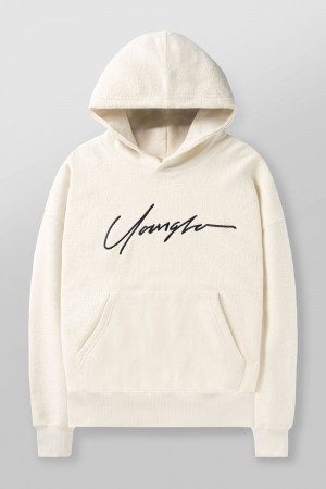 Young LA 524 - Reverse Terry Hoodies Cream Canada | TEXO-87035