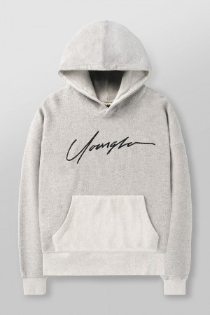 Young LA 524 - Reverse Terry Hoodies Grey Canada | UPHR-14078