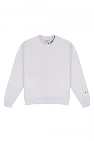 Young LA 557 Trademark Crewnecks White Canada | EHRT-36481