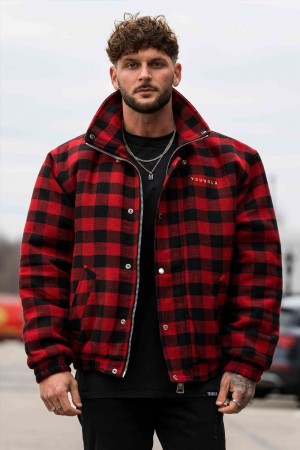 Young LA 563 Kingpin Jackets Red Black Canada | LTDX-07291