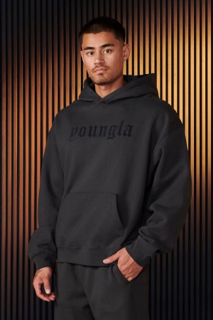 Young LA 566 - Cloud 9 Hoodies Dark Grey Canada | HDYF-07138