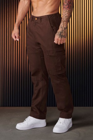 Young LA 616 - Suburban Twill Cargos Brown Canada | EMVL-89623