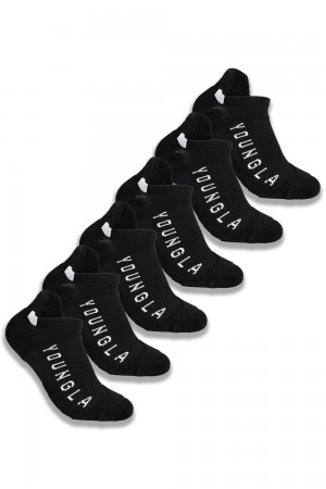 Young LA 710 Performance Ankle Socks 3-Pack Black Canada | KPVI-39068