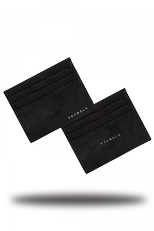 Young LA 725 Executive Card Holder Black Canada | LESZ-43718