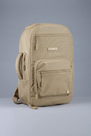 Young LA 730 Expedition Backpacks Khaki Canada | ZFER-16590