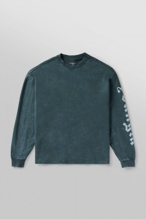 Young LA 8028 - Chrome Longsleeves Teal Canada | CPYB-70531