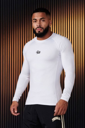 Young LA 802 - Speed Compression Longsleeves White Canada | FHCW-34967