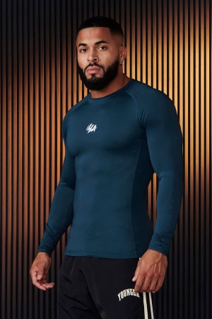 Young LA 802 - Speed Compression Longsleeves Teal Canada | BKGC-35867