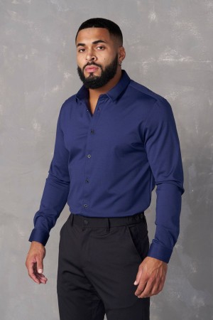 Young LA 803 - Formal Dress Shirts Navy Canada | ENCL-97831