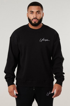 Young LA 807 Cozy Thermal Longsleeves Black Canada | ZYSP-94153