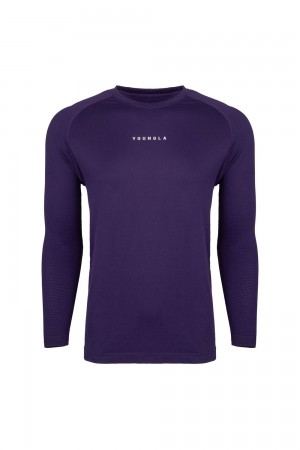 Young LA 823 New Gen Compression Longsleeves Purple Canada | PWLA-69852